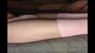 Pretty little sissy frees her clitty from its cage to ruin her orgasm for you