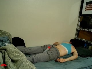 Enjoying my vibrator on my bed