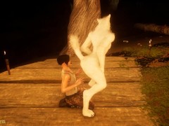 Video Poacher found a white she-wolf, instead of hunting he decided to fuck her Wild Life