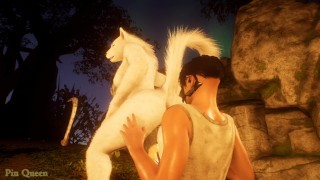 Instead Of Hunting Poacher Found A White She-Wolf And Decided To Fuck Her Wild Life