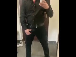 solo male, exclusive, shirt, office masturbation