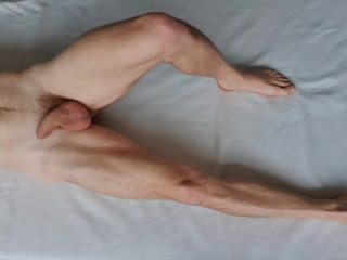 flexing, feet, cum on abs, solo male