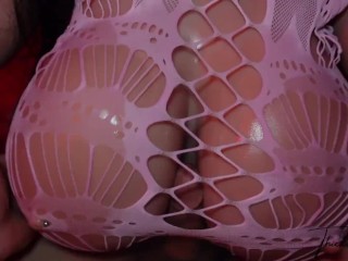 Super Wet TITFUCK En Lingerie Sexy, Huile, Seins Rebondissants et éjaculation