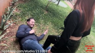 Ballbusting By Goddess Quimera In The Park