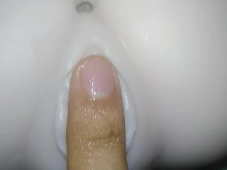 coño sensible se corre solo jugando Orgasmo contracciones - muñeca sexual