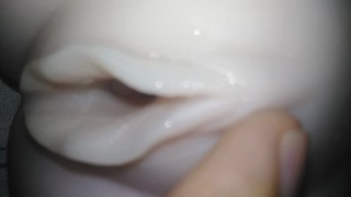 Buceta Inchada e Viscosa Orgasmo Papai Gosta - Boneca Sexual