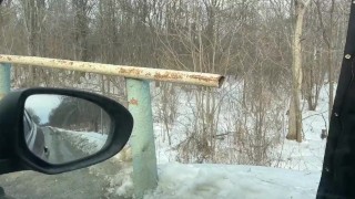 Extreme Blowjob On The Speed Highway! Deepthroat While Driving, Crazy Slut.