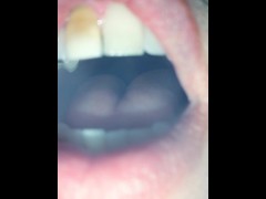 E_cig close up tongue and mouth