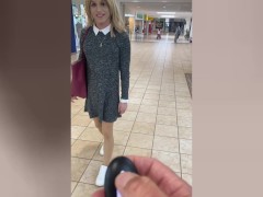 Video Very nasty public challenge for Tranny! With remote vibro balls in the ass while shopping!