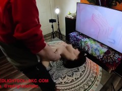 Big cock nerd fucks silicone sex doll in multiple positions  and watches hentai anime porn