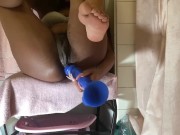 Preview 2 of Ebony Nympho has to Touch her Fat Pussy!