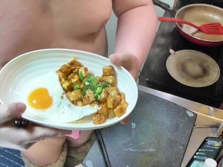 デブおじさん, cooking, bbw, naked