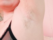 Preview 2 of Hairy ArmPits Sexy FemDom POV video - Arya Grander - teasing and humiliation clip