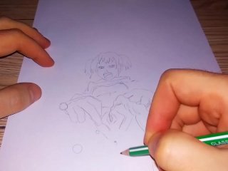 drawn hentai, pissing, girl pissing, anime hentai