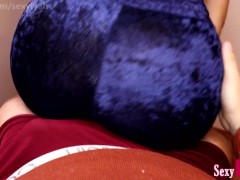 Hot Assjob Lap Dance in Blue Velour Pants