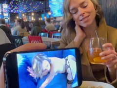 Public fun in changing room and restaurant with Lush remote controlled vibrator - Screenshot 16 of 16 - Remote Control