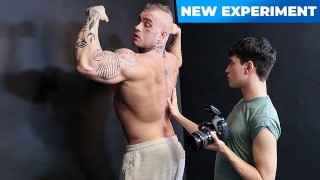 Davin Strong A Tattooed Model Drills The Photographer's A And Makes Him Cum On His Dick Sayuncle