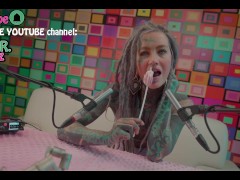 Anuskatzz eats a XXL lollipop in ASMR style - sexy foodsounds - candy muckbang
