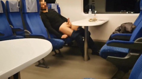 Risky jerking in train.  Almost got caught