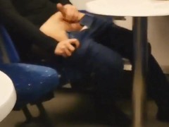 Risky jerking in train.  Almost got caught