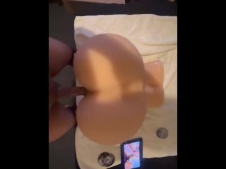 Первая запись с моим Fuck me Silly Bubble Butt Mega Masturbator