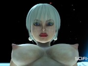 Preview 1 of Cyber angel dickgirl fucks a sexy blonde in the space station