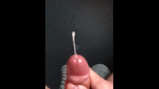 Cumshot before morning shower