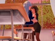 Preview 3 of College MILF Seduces Bratty Popular Girl After a Long Tutoring Session | 3D Lesbian Hentai + POV