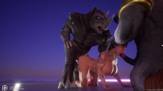 Bimbo musculoso é cuspido por dois cavalos gigantes vida selvagem doubleanal pt5