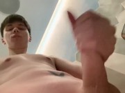 Preview 6 of I masturbate my dick in the restaurant toilet and cum a lot of cum