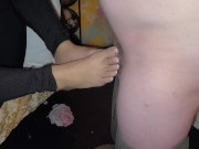 Preview 1 of College Freshman Gives Me A Footjob