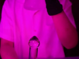 【ASMR】ガラス棒に跨って上下するくちゅくちゅ音💖