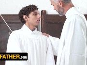 Preview 6 of Kinky Priest Bill Farnsworth Strips Altar Boy Carter Ford And Fills His Booty With Jizz - YesFather