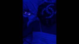 Blue Light Special In Dorm While Her BD Calling