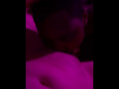 420  wet Pussy eating & slapping transgender interracial couple smoking moaning shaking leg orgasms