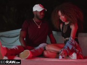 Preview 1 of BLACKEDRAW Sexy hottie Cecilia devours Anton's thick BBC