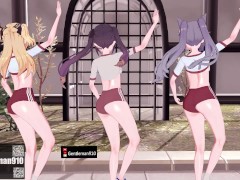【KKS／MMD】"爆乳音頭" フィッシュル モナ 刻晴【原神】 - Screenshot 11 of 16 - Mmd