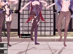 【KKS／MMD】"爆乳音頭" フィッシュル モナ 刻晴【原神】 - Screenshot 14 of 16 - 卡通
