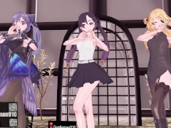 【KKS／MMD】"爆乳音頭" フィッシュル モナ 刻晴【原神】 - Screenshot 4 of 16 - 卡通