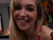 Preview 1 of Skinny POV dirty talking teen pussydrilled after BJ