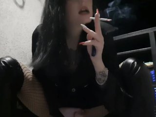 Cigarette Smoking Fetish by Dominatrix Nika. Mistress SeducesYou with_Her Strapon