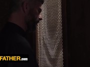 Preview 1 of Altar Boy Carter Ford Slobbers On Perv Priest's Throbbing Dick In The Confession Booth - YesFather