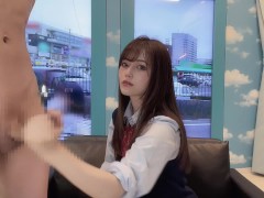 【MM号】マジックミラーでお外丸見え仁王立ち手コキする日本素人美女/亀頭責め/寸止め/JKコスプレ【ゆなぱんちゃんねる】 - Screenshot 15 of 16 - 素人