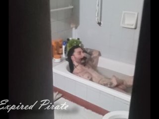 masturbation, masturbate, bathroom, tattooed