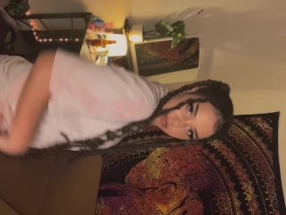 Cute Tatted Teen Strips For Camera