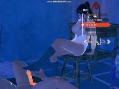   女の子、メガネ、巨乳、制服、ポニーテール、前髪、黒ニーソックス、フェラ、手コキ - Screenshot 14 of 16 - Jk
