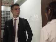 Preview 1 of ModelMedia Asia-MD-0258-Secretary Foot Caresses Best-Zhou Ning-Best Original Asia Porn Video