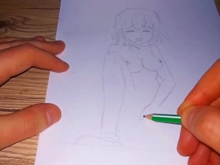 drawn hentai, fetish, pissing, cute japanese girl