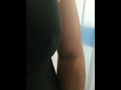 Tranny wearing sexy Speedo one piece swimsuit