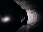Preview 2 of my girlfriend's boyfriend couldn't resist fuck me and cum on leather skirt